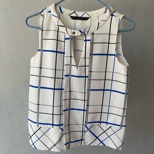 Zara Basic plaid boxy top